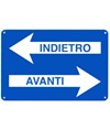 Cartello 'indietro avanti