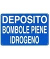 Cartello 'deposito bombole piene idrogeno