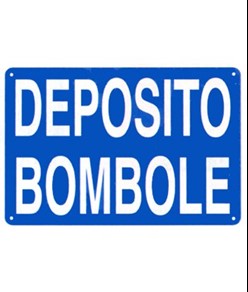 Cartello deposito bombole