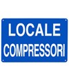 Etichetta adesiva indicazione 'locale compressori'