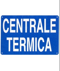 Adesivo indicazione 'centrale termica'