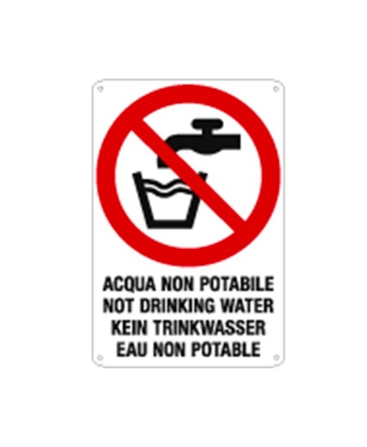 Cartello multilingue 'acqua non potabile' Cartello multilingue 'acqua non potabile'