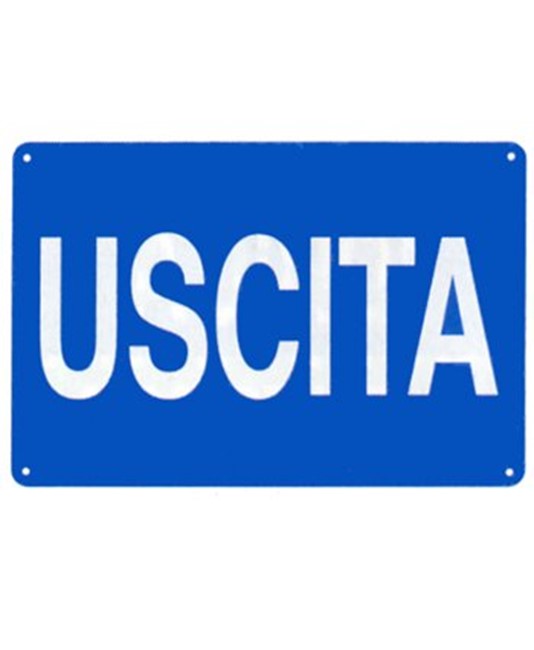 Cartello uscita in alluminio Cartello uscita in alluminio