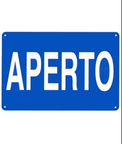 Cartello 'aperto