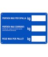 Cartello 'portata max per spalla