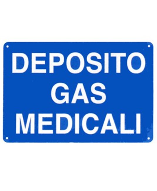 Cartello 'deposito gas medicinali' Cartello 'deposito gas medicinali'