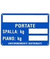 Cartello '____ portate spalla: kg