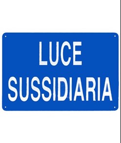 Cartello 'luce sussidiaria