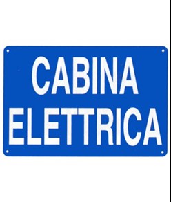Etichetta adesiva indicazione 'cabina elettrica'