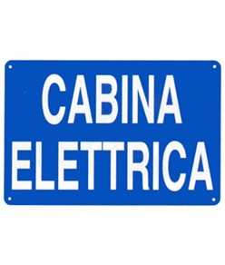 Etichetta adesiva indicazione 'cabina elettrica'