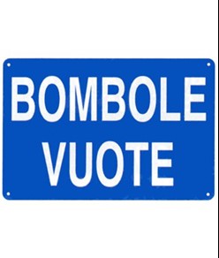 Etichetta adesiva 'bombole vuote'