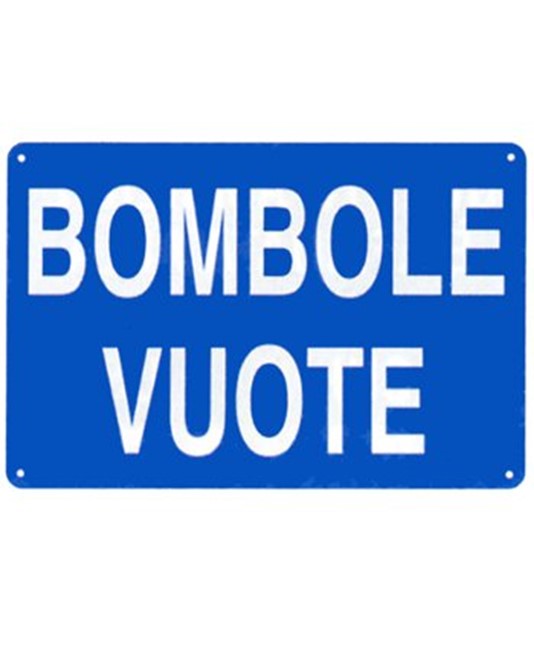 Cartello 'bombole vuote Cartello 'bombole vuote