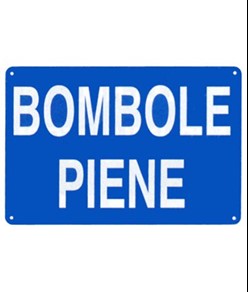 Cartello 'bombole piene