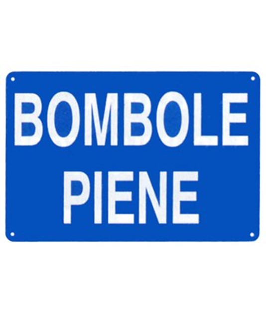 Cartello 'bombole piene Cartello 'bombole piene