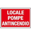 Cartello 'locale pompe antincendio'