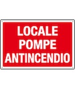Cartello 'locale pompe antincendio'