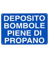 Cartello 'deposito bombole piene di propano