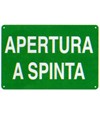Cartello 'apertura a spinta'