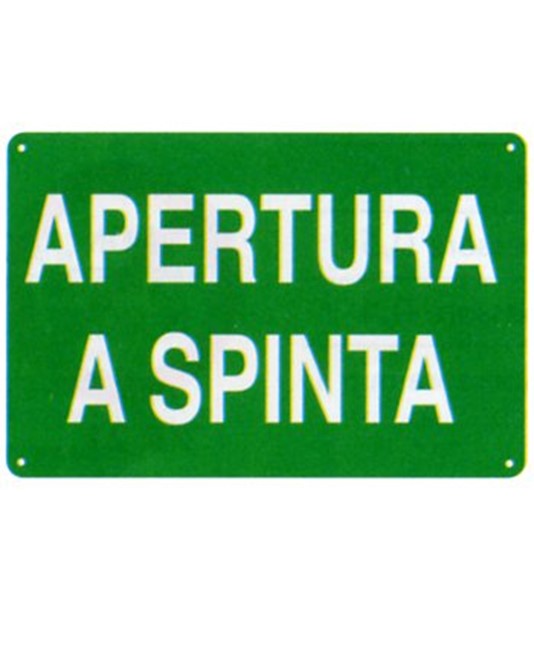 Etichetta adesiva indicazione 'apertura a spinta' Etichetta adesiva indicazione 'apertura a spinta'