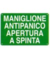 Etichetta adesiva 'maniglione antipanico / apertura a spinta'