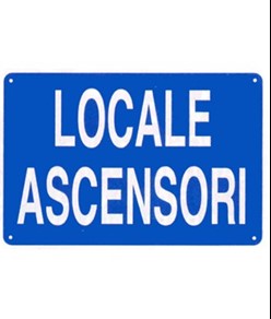 Cartello 'locale ascensori