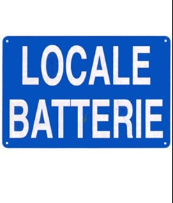 Adesivo 'locale batterie'