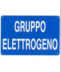 Cartello 'gruppo elettrogeno'