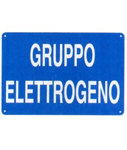 Cartello 'gruppo elettrogeno'