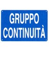 Cartello 'gruppo continuità'