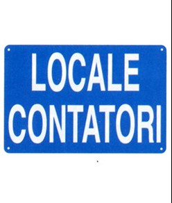 Cartello 'locale contatori'