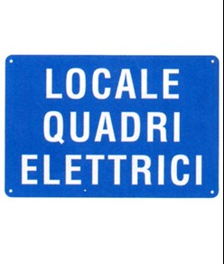 Cartello 'locale quadri elettrici'