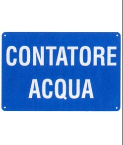 Cartello 'contatore acqua'