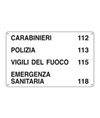 Cartello informativo Numeri Utili