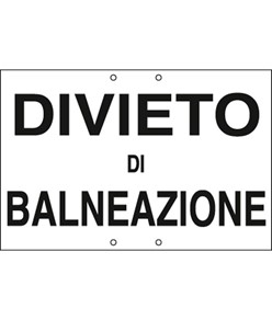 Cartello 'divieto di balneazione'