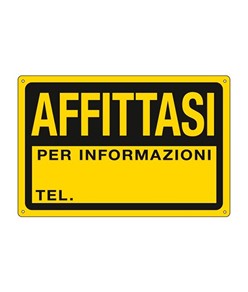 Cartello "affittasi per informazioni"