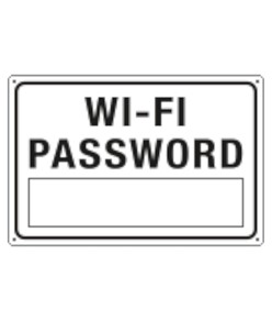 Cartello informativo 'WI-FI password'