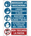 Cartello prescrizioni per prevenire contagio per lavoratori