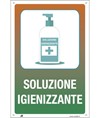 Cartello  'Soluzione igienizzante'