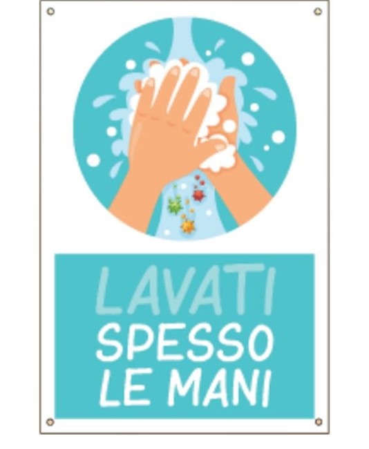 Cartello
'Lavati spesso le mani' Cartello
'Lavati spesso le mani'