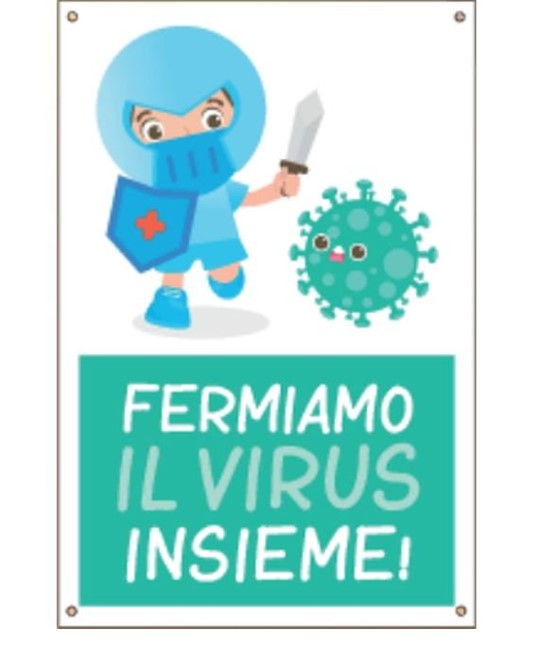 Cartello
'Fermiamo il virus insieme' Cartello
'Fermiamo il virus insieme'