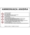 Cartello sostanza pericolosa 'ammoniaca anidra'
