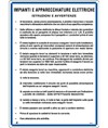 Cartello 'impianti e apparecchiature elettriche'