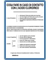 Cartello 'cosa fare in caso di contatto con l'acido cloridrico'