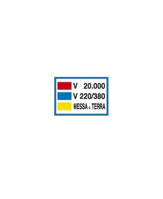 Cartello di messa a terra 'V 20.000 V 220/380 messa a terra'