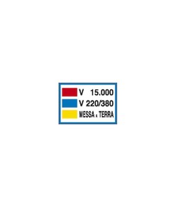 Cartello di messa a terra 'V 15.000 V 220/380 messa a terra'