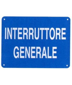 Cartello informativo 'interruttore generale'