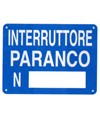 Cartello informativo 'interruttore paranco N__'