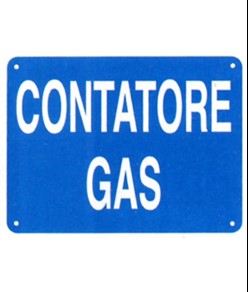 Cartello informativa 'contatore gas'