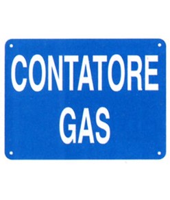 Cartello informativa 'contatore gas'