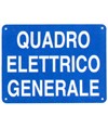 Etichetta adesiva blu 'quadro elettrico generale'